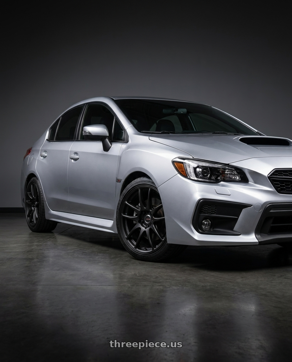 2018  SUBARU  WRX with Work Emotion Cr Kiwami 5x100 18x8.5 +47 Matte Black wheels