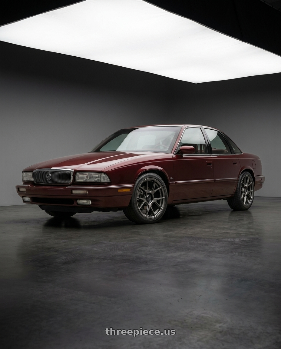 1995 Buick Regal fitted with Konig Ampliform 5x100 18x8.5+44 Dark Metallic Graphite $346.06 wheels