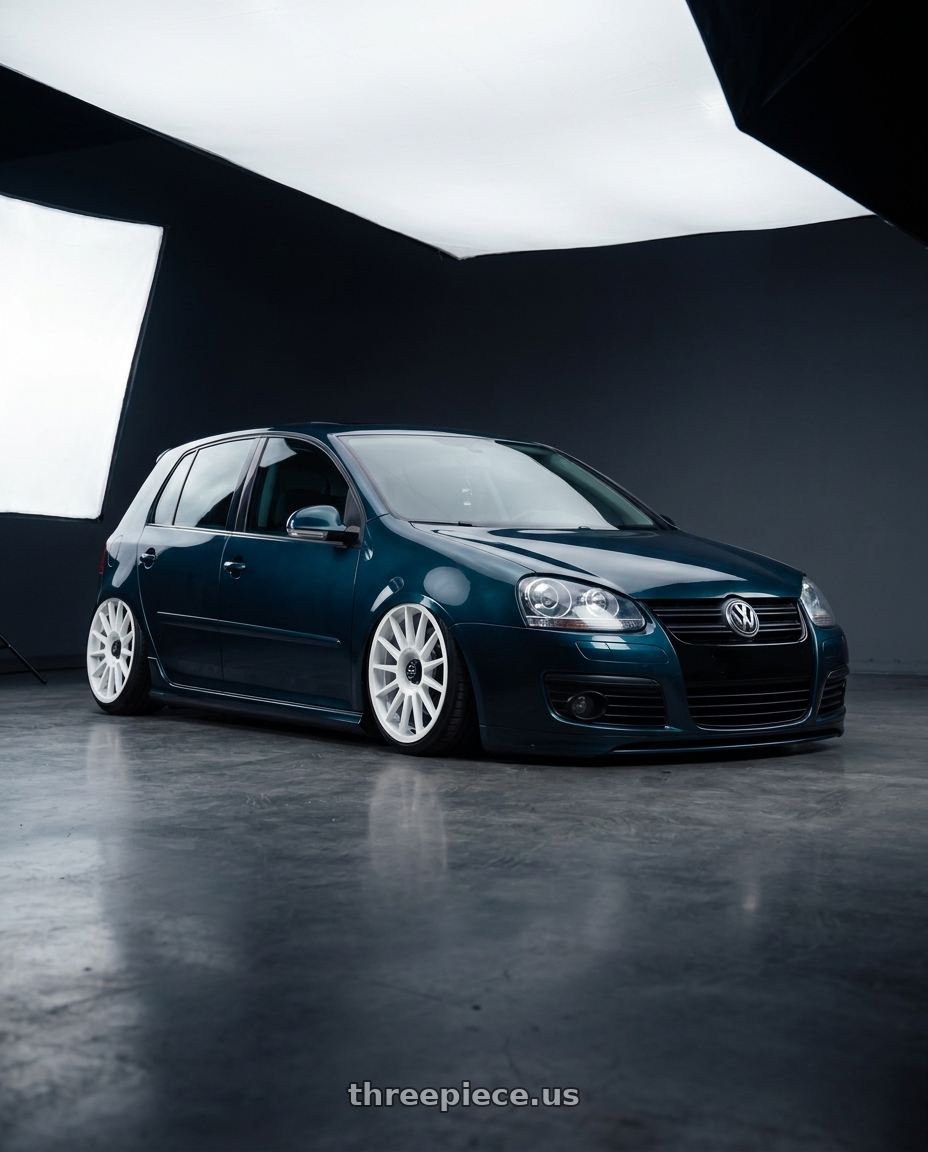 2009 VW GTI with fifteen52 PODIUM 5x114.3 / 5x120 19x8.5 +35 RALLY WHITE (GLOSS WHITE) wheels