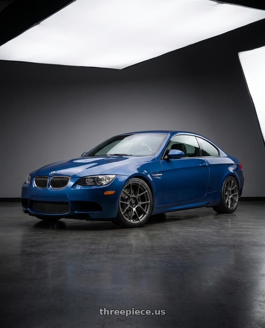2008 Bmw M3 with Konig Ampliform 5x112 18x8.5+43 Dark Metallic Graphite wheels
