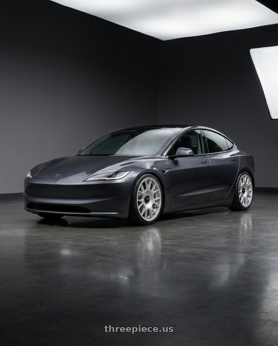 2026 tesla model 3 with Rotiform 1PC R188 TUF-R 5X112/5X114.3 19X8.5 +45 SILVER wheels