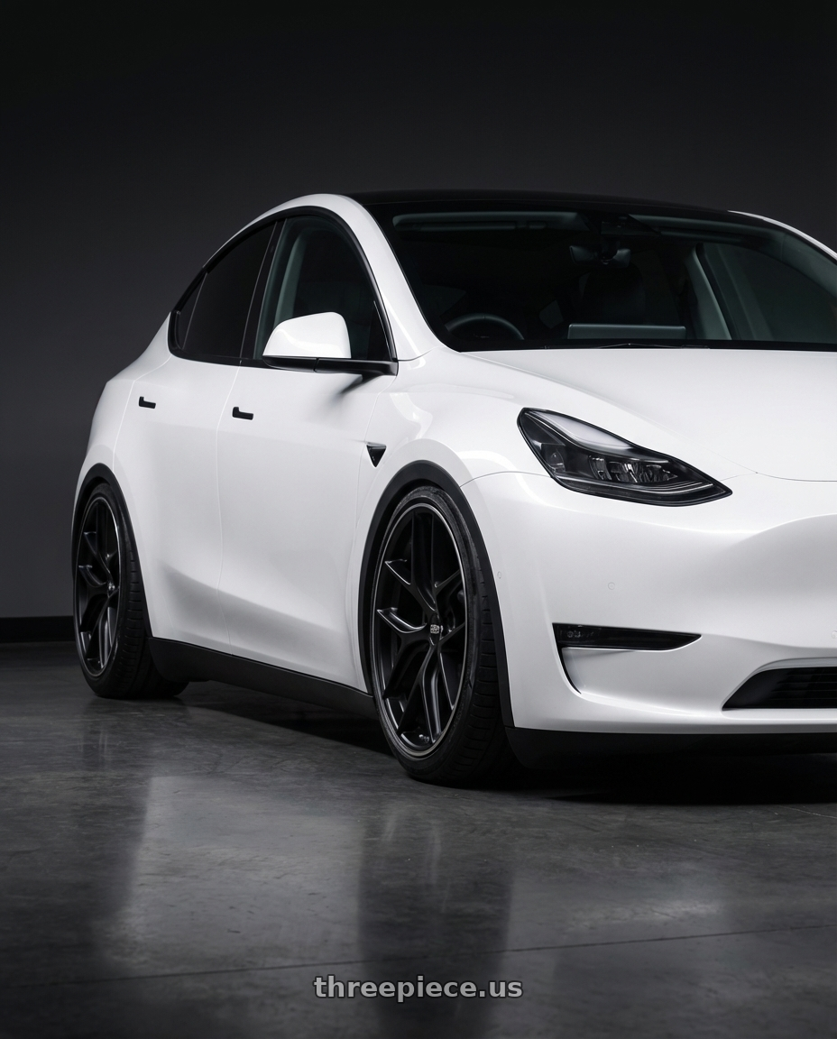 2024 Tesla Model Y with BBS CC-R 5x114.3 20x9.5+35 Satin Black wheels
