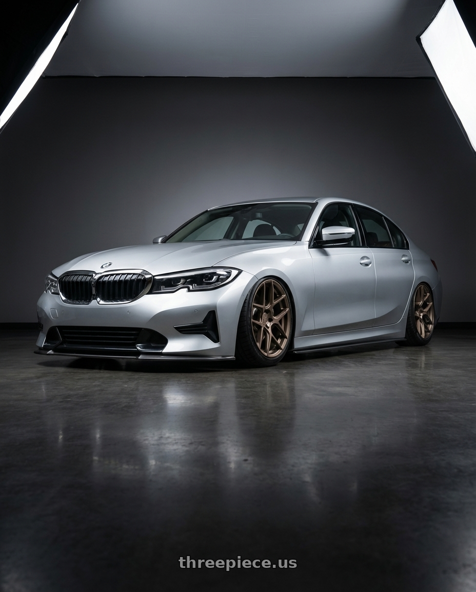 2023 BMW 3 Series G20 with Aodhan AFF2 5x112 19x9.5+35 Matte Bronze wheels
