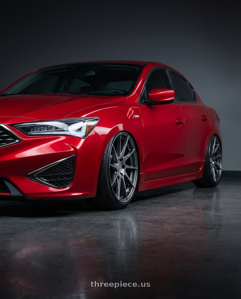 2012 Acura ILX with Aodhan AH09 5x114.3 18x9.5 +35 Hyper Black wheels