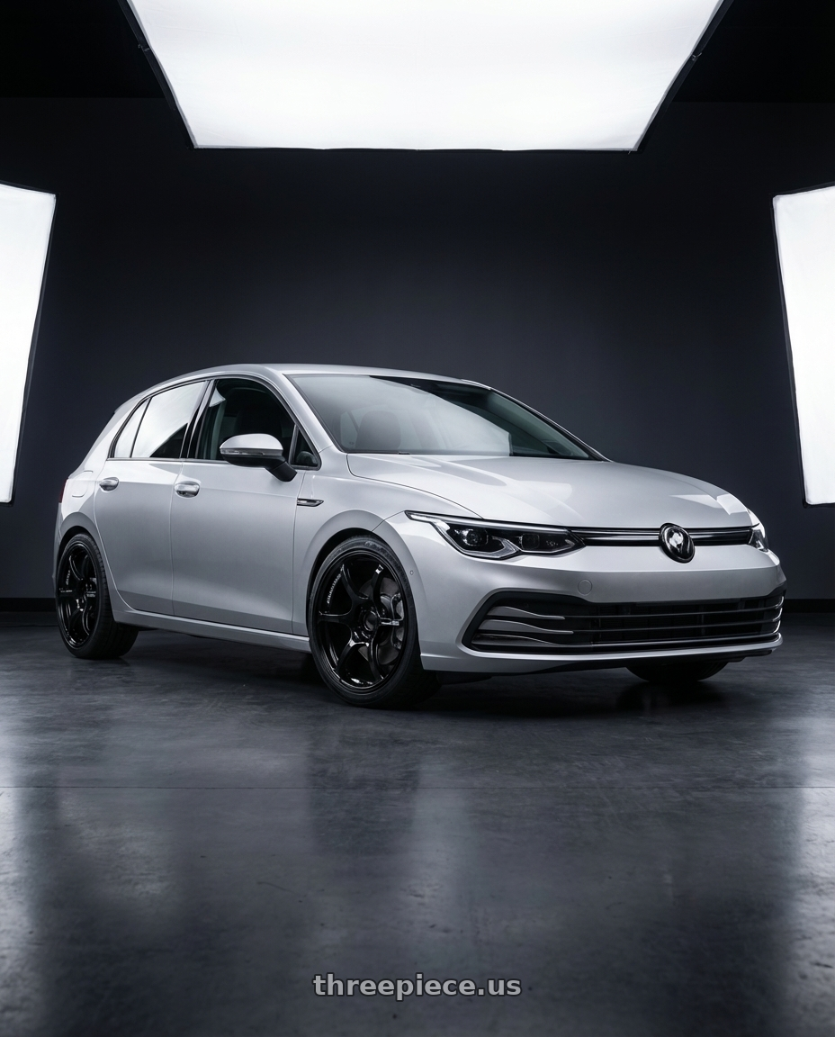 2024 Volkswagen Golf R MK8 with Advan RGIII 5x112 19x8.5+45 Gloss Black wheels