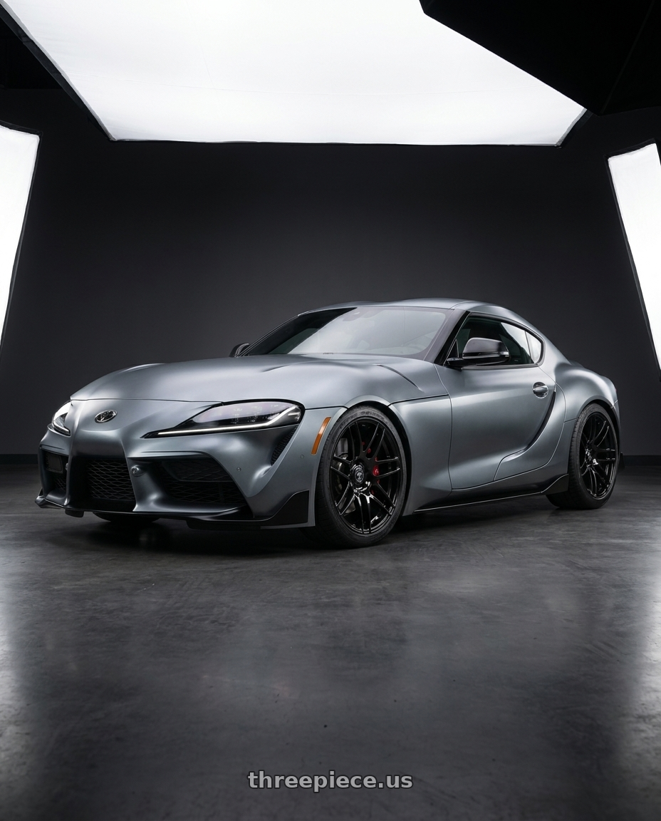 2021 Toyota GR Supra with Forgestar F14 5x112 18x8.5 +35 Gloss Black wheels