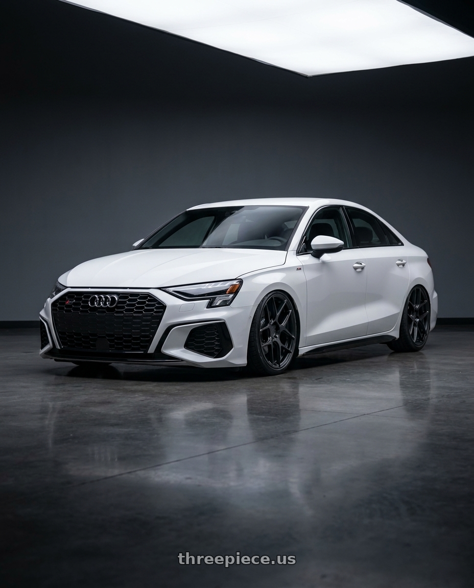 2024 Audi S3 8Y with Aodhan AFF2 5x112 19x8.5+35 Matte Black wheels