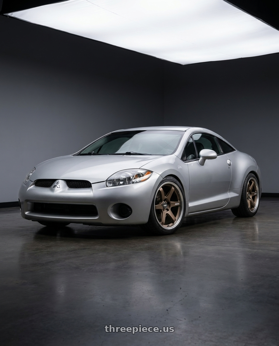 2010 Mitsubishi Eclipse with ESR Wheels APEX SERIES AP6 5x114.3 18x10.5 +22 Matte Bronze wheels