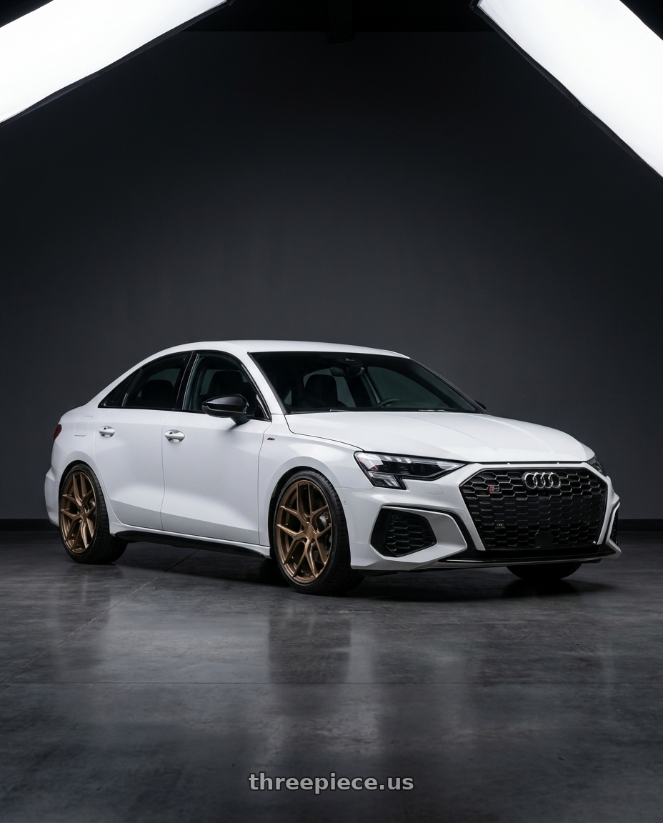 2024 Audi S3 8Y with Aodhan AFF2 5x112 19x8.5+35 Matte Bronze wheels
