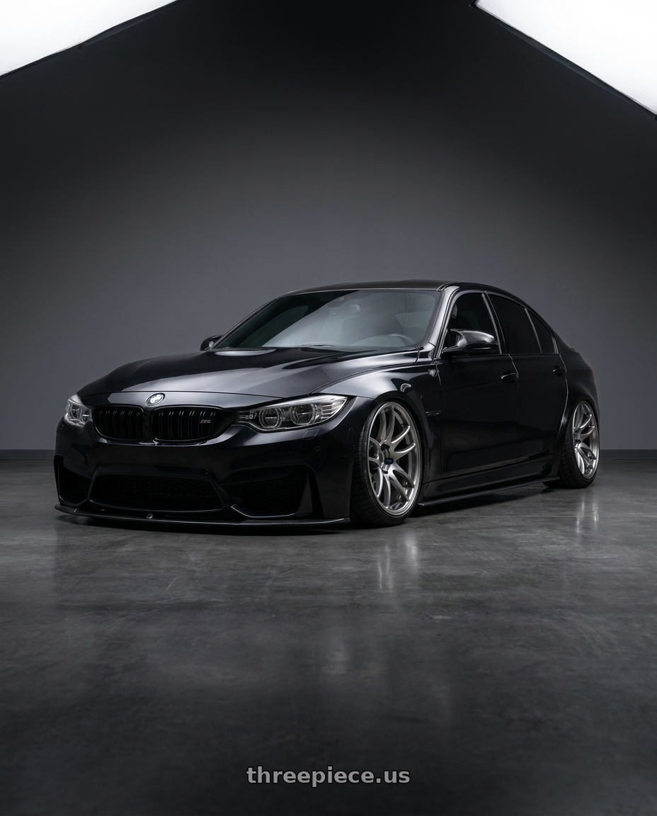 2016 bmw m3 with Work Emotion Cr Kiwami 5x120 19x10.5 +22 Gt Silver wheels