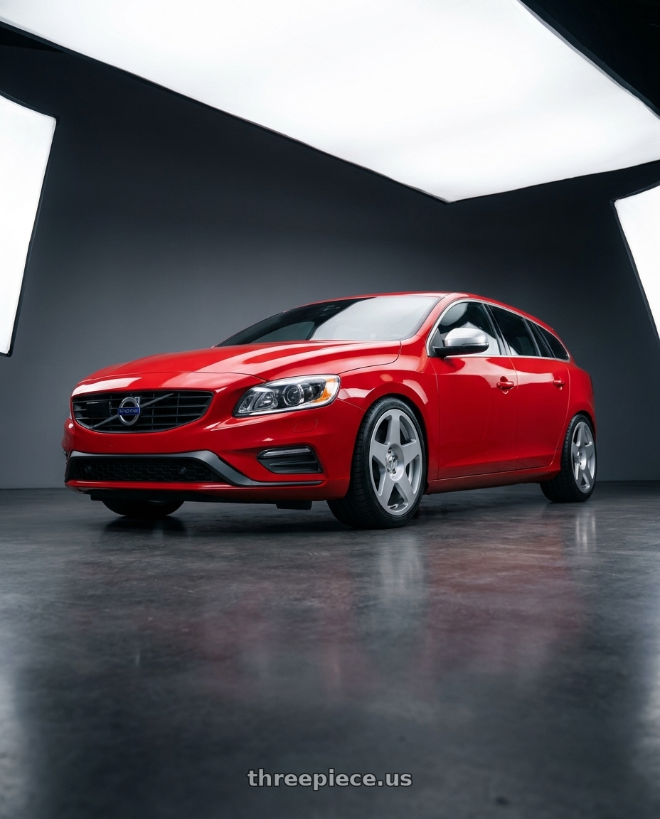2015 Volvo V60 T6 R-Design with fifteen52 Tarmac 5x108 18X8.5 +42 SPEED SILVER (GLOSS SILVER) wheels