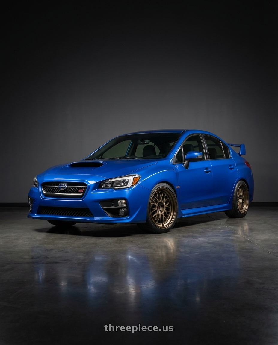 2013 Subaru WRX STI with Volk Racing 21A 5x114.3 18X8.5+34  Bronze wheels