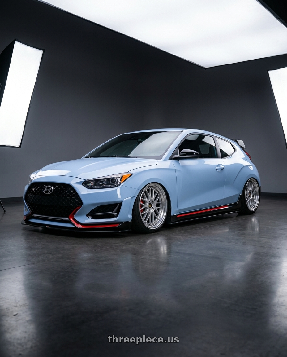 2020 Hyundai Veloster N with Work Vs-Xx 5x114.3 18x9-34 T Disk Light Grey Silver wheels