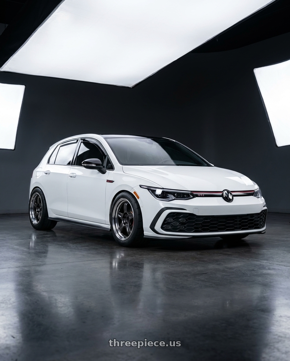 2023 Volkswagen GTI 380 S with Volk Racing 21C 5x112 18x10.5 +30 DARK GUNMETAL / RIM DC wheels