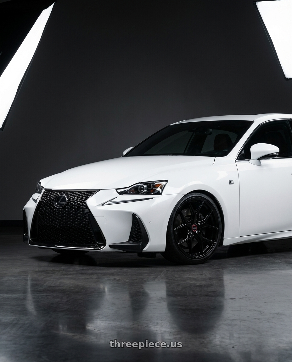 2018 Lexus IS 350 F Sport with Vossen HF-5 19x8.5 / 5x114.3 / ET32 / Flat Face / 73.1 - Gloss Black Wheel - HF5-9N60 wheels