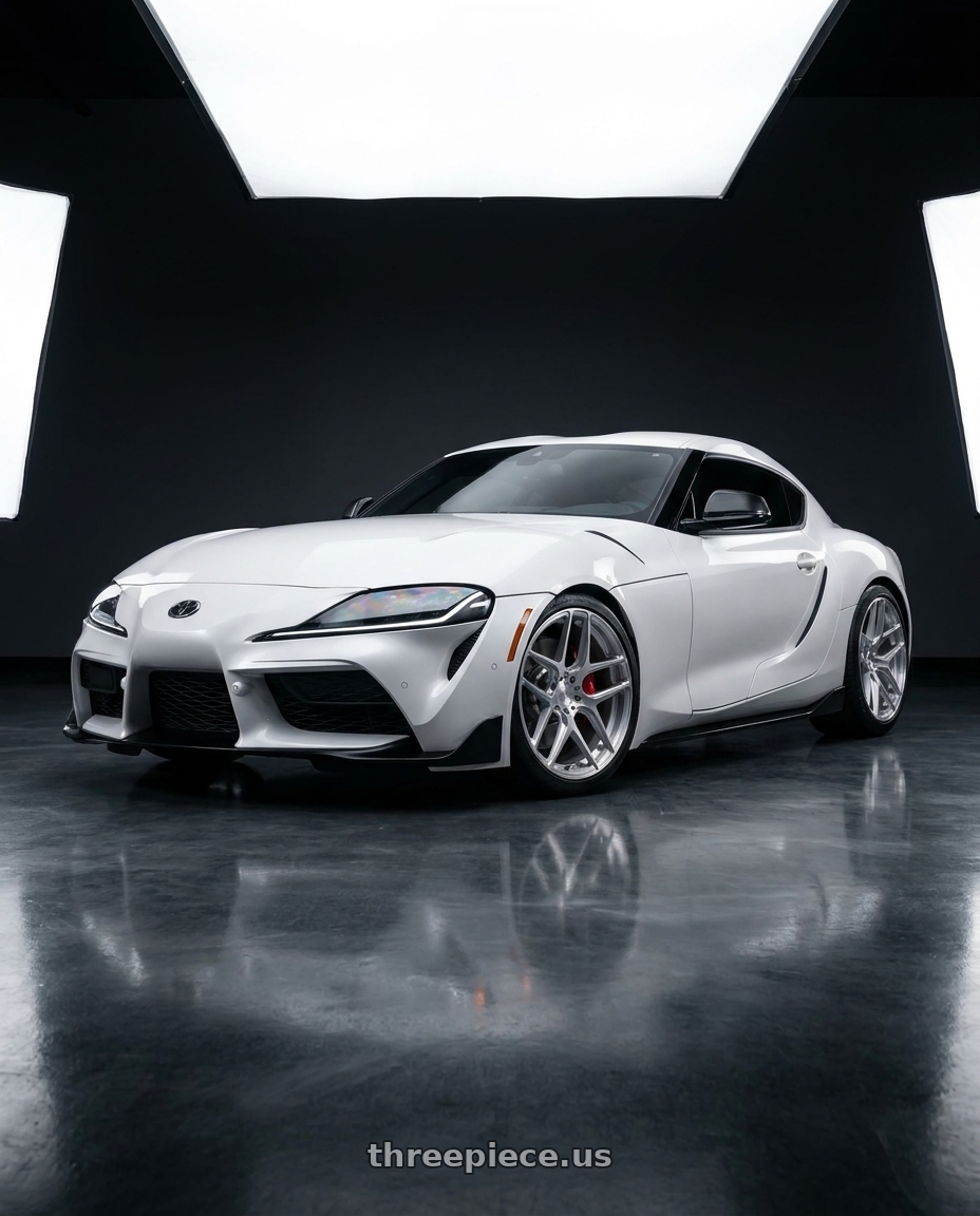 2022 Toyota GR Supra with MRR FS1 5x112 18x9.5  +25 Brushed Clear wheels