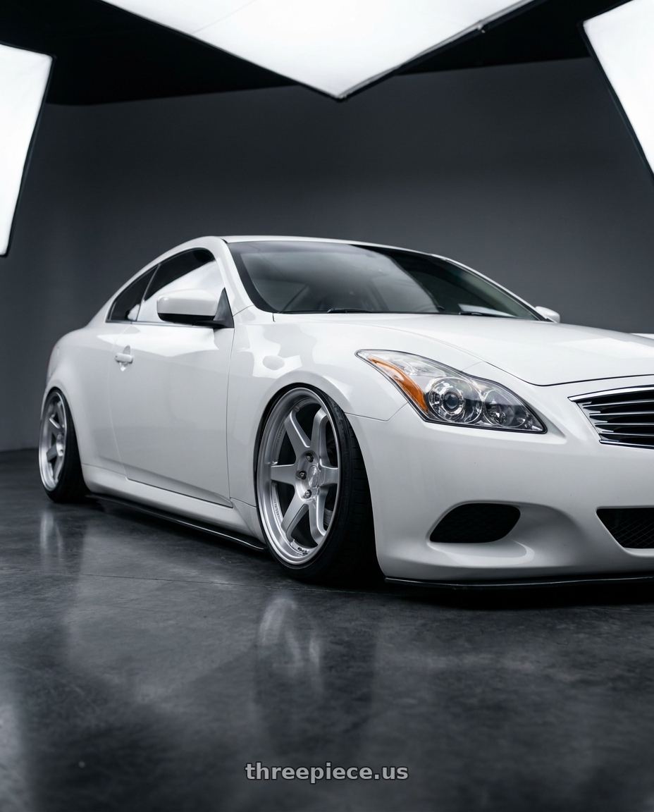 2014 Infiniti G37 Coupe with ESR Wheels APEX SERIES AP6 5x114.3 19x9.5 +22 Hyper Silver wheels