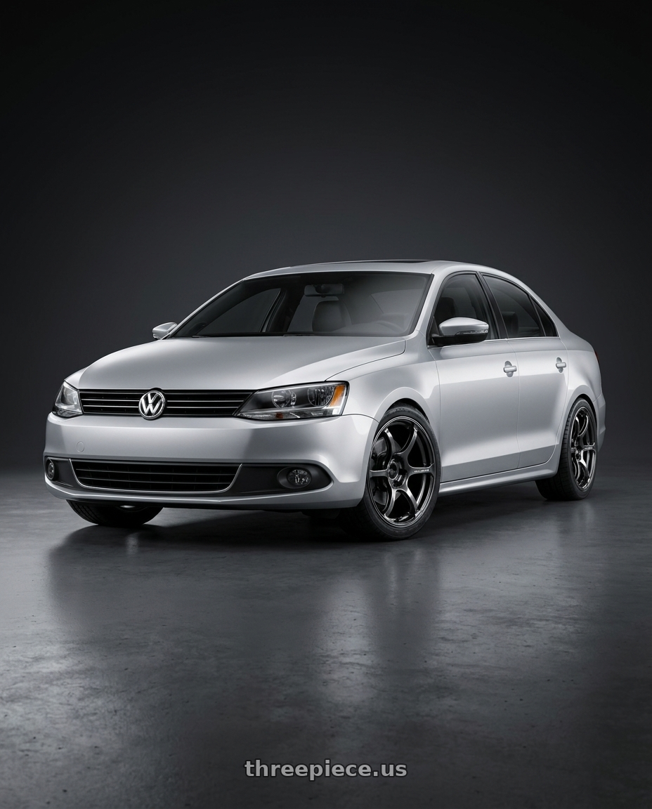 2016 Volkswagen Jetta GLI MK6 with Advan RGIII 5x112 18x8+42 Gloss Black wheels