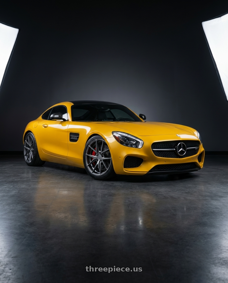 2019 Mercedes-Benz AMG GT with Niche 1PC M116 MISANO 5X112 19X8.5 +25 MATTE GUN METAL wheels