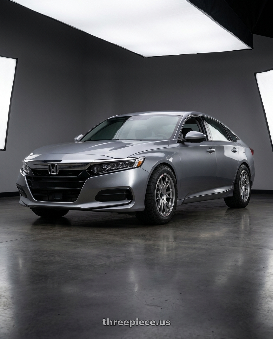 2019 Honda accord lx modern with Enkei GTC02 5x112 18x9+25 Hyper Silver wheels