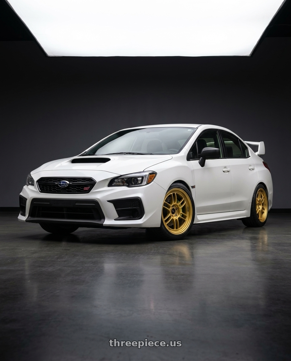 2018 Subaru WRX Premium with Enkei RPF1 5x114.3 17x9+45 Gold wheels