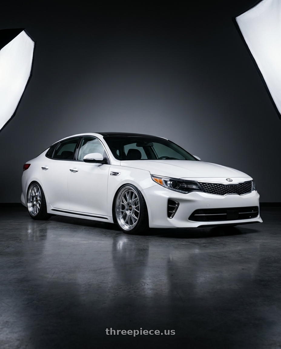 2017 kia optima gt line with BBS LM-R 5x114.3 19x8.5+43 Diamond Silver wheels
