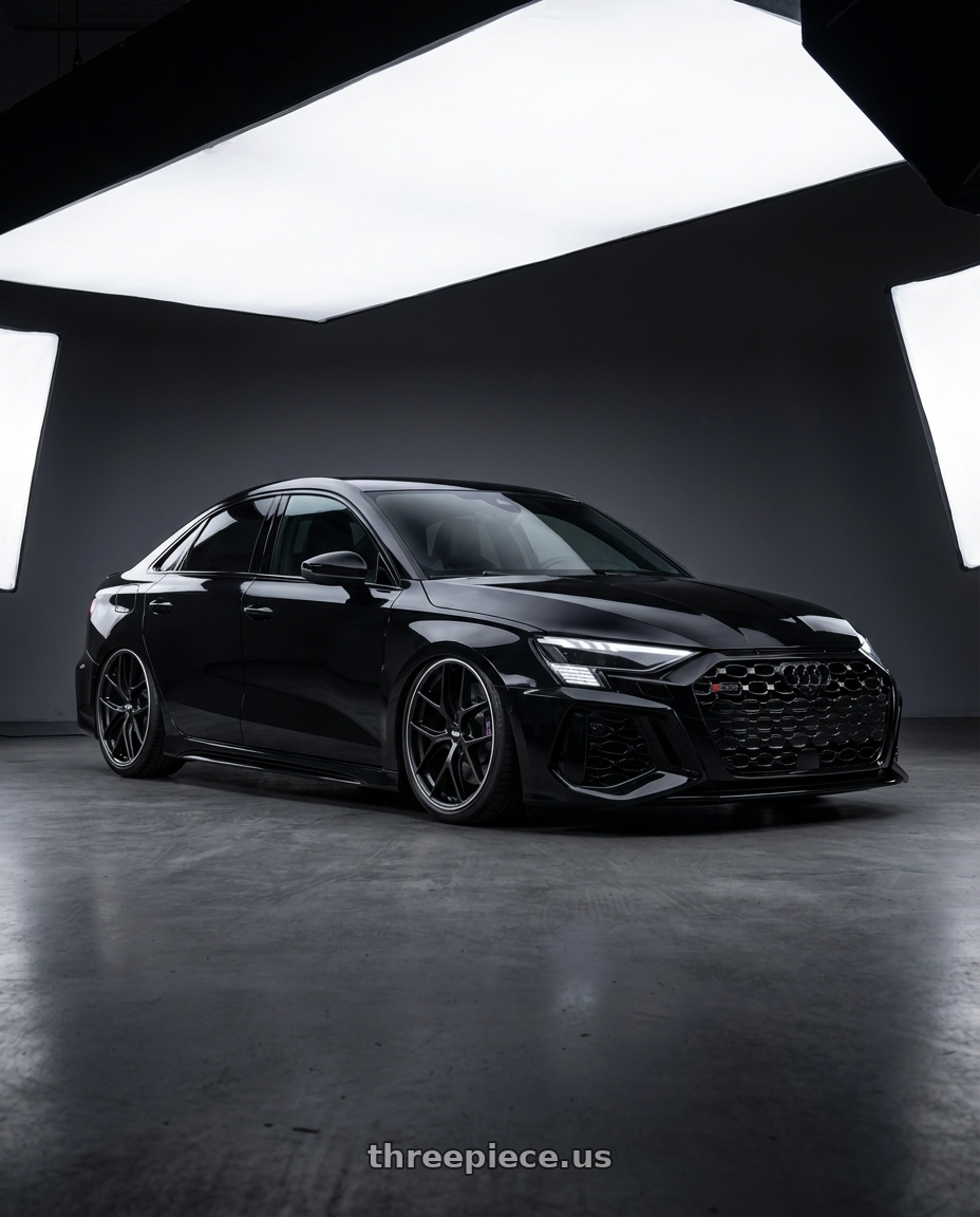 2022 Audi RS3 8Y with BBS CC-R 5x112 19x10.0+48 Satin Black wheels