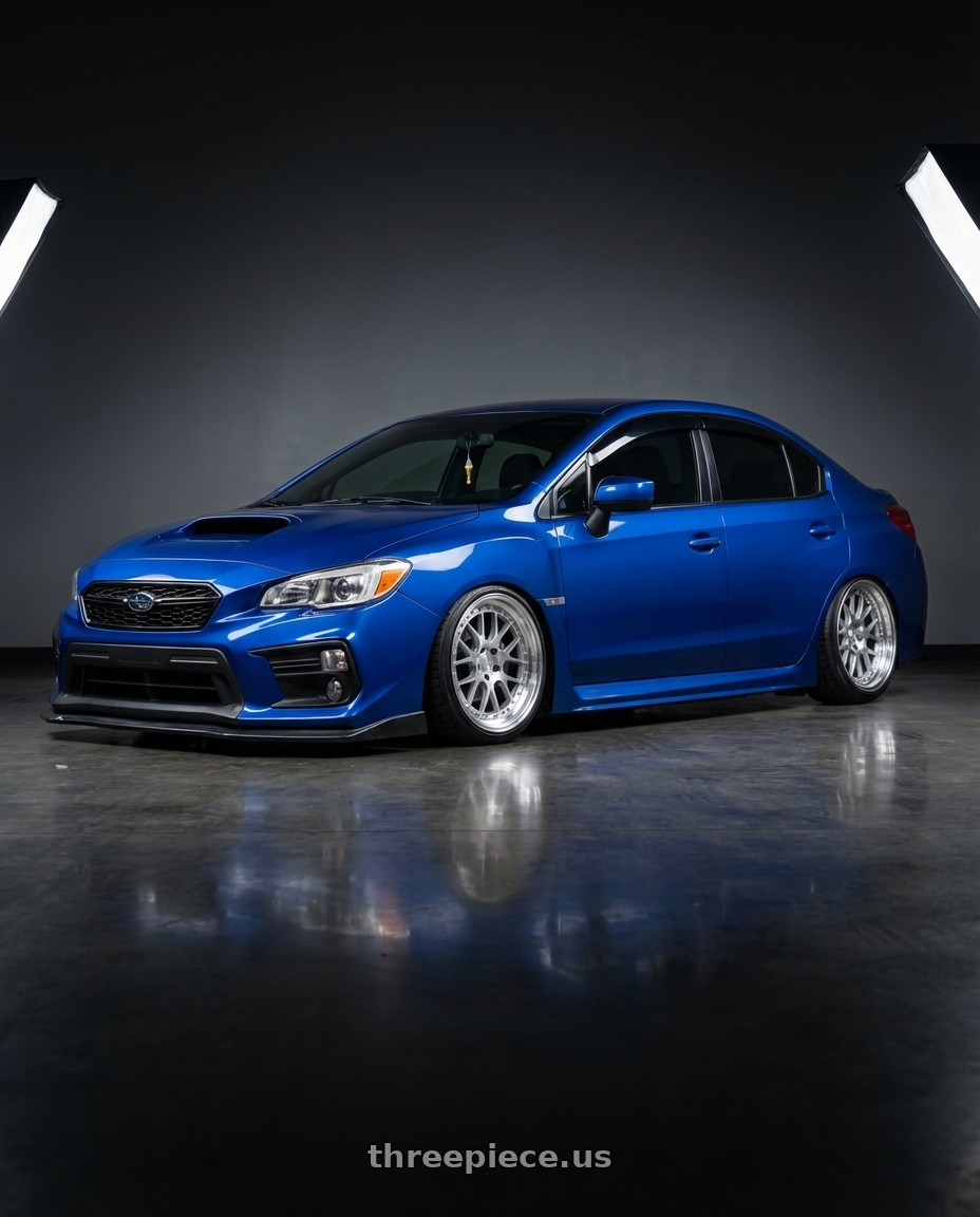 2016 subaru wrx with Aodhan DS06 5x114.3 18x9.5+30 Silver w/Machined Face wheels