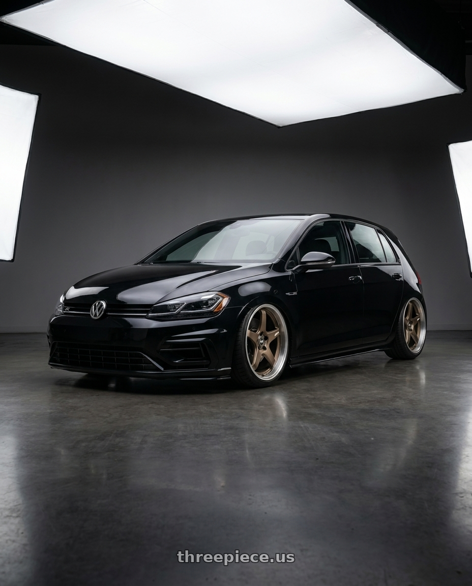 2019 Golf Rline with ESR Wheels APEX SERIES AP5 5x114.3 19x9.5 +35 Matte Bronze wheels