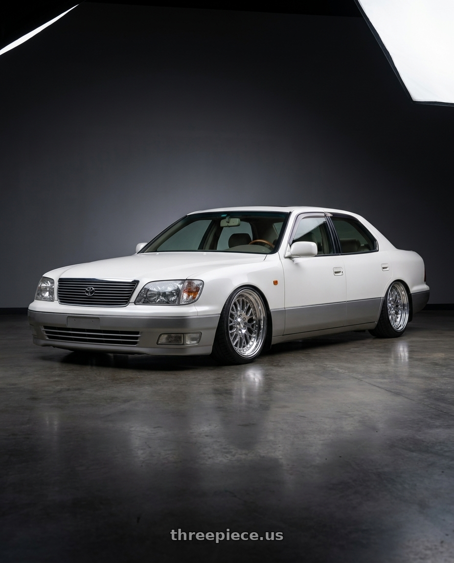 1999 Toyota Celsior with CCW CZ05 5x114.3 19x10.5 +55 Polished wheels