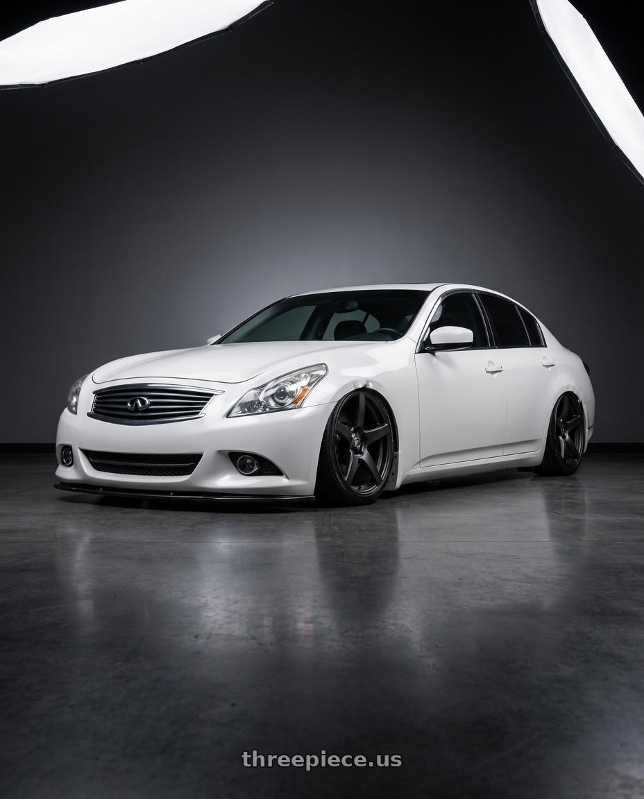 2014 Infiniti G37 Coupe with Forgestar CF5 5x114.3 19x10 +42 Satin Black wheels