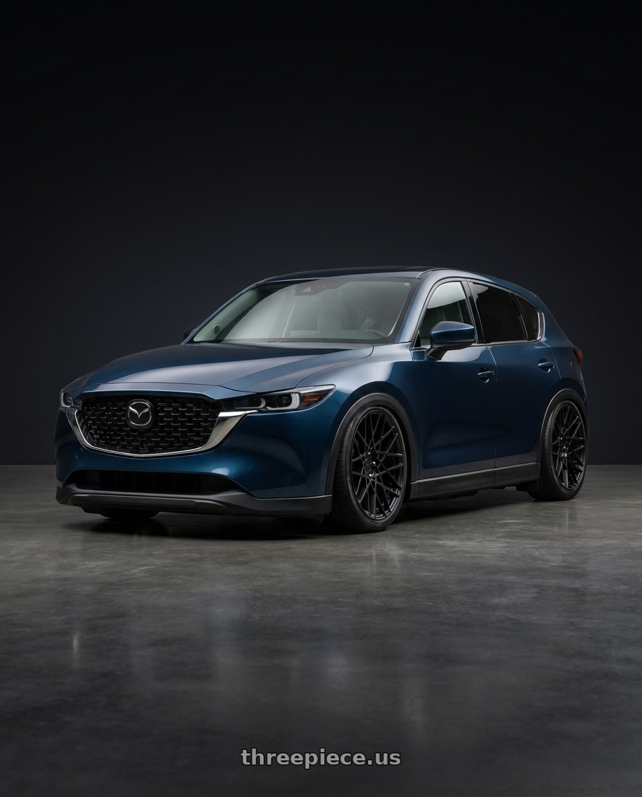 2025 Mazda Cx 5 with Rotiform 1PC R112 BLQ 5X114.3 19X8.5 +38 MATTE BLACK wheels