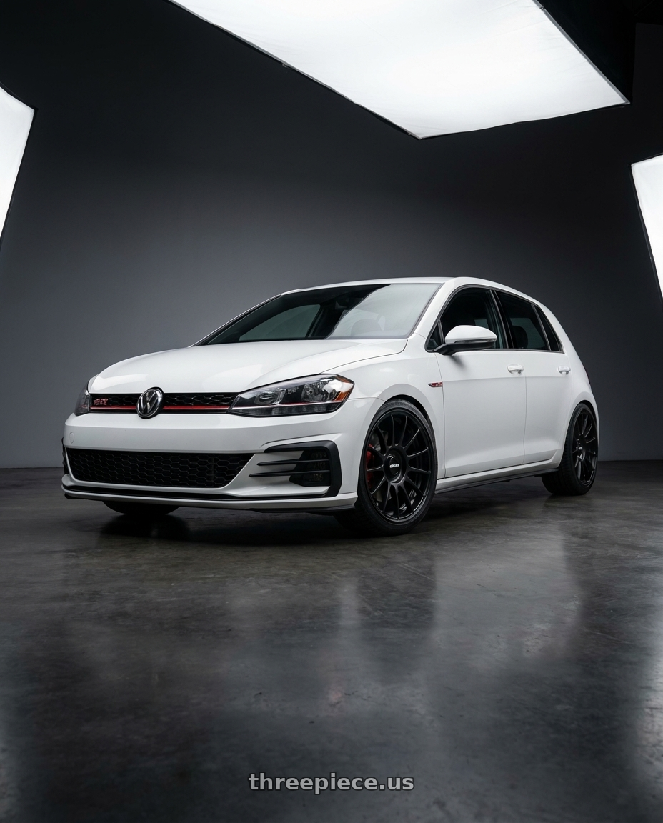 2021 Volkswagen GTI S with Rotiform 207 5x112 19x9.5 +30 MATTE BLACK wheels