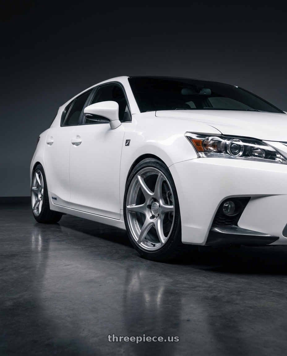 2015 Lexus CT200h F sport with Kansei K11S Tandem 5x114.3 18x9 12 Hyper Silver wheels