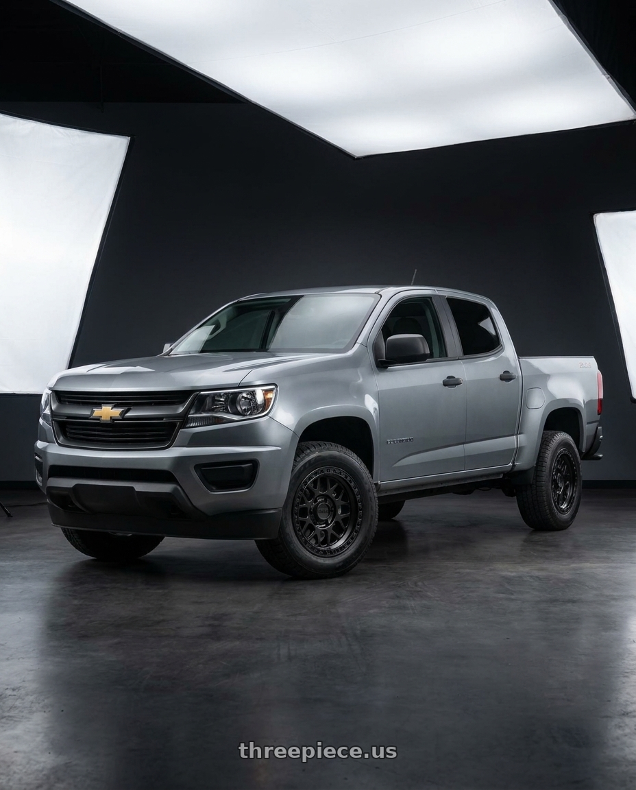2021 Chevrolet Colorado WT with KMC KM549 GRS 6X120 17X8.5 +0 SATIN BLACK wheels