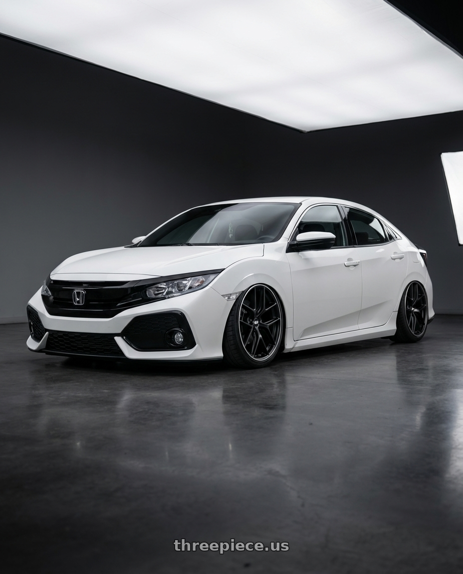 2019 Honda Civic with BBS CC-R 5x114.3 19x8.5+30 Satin Black wheels