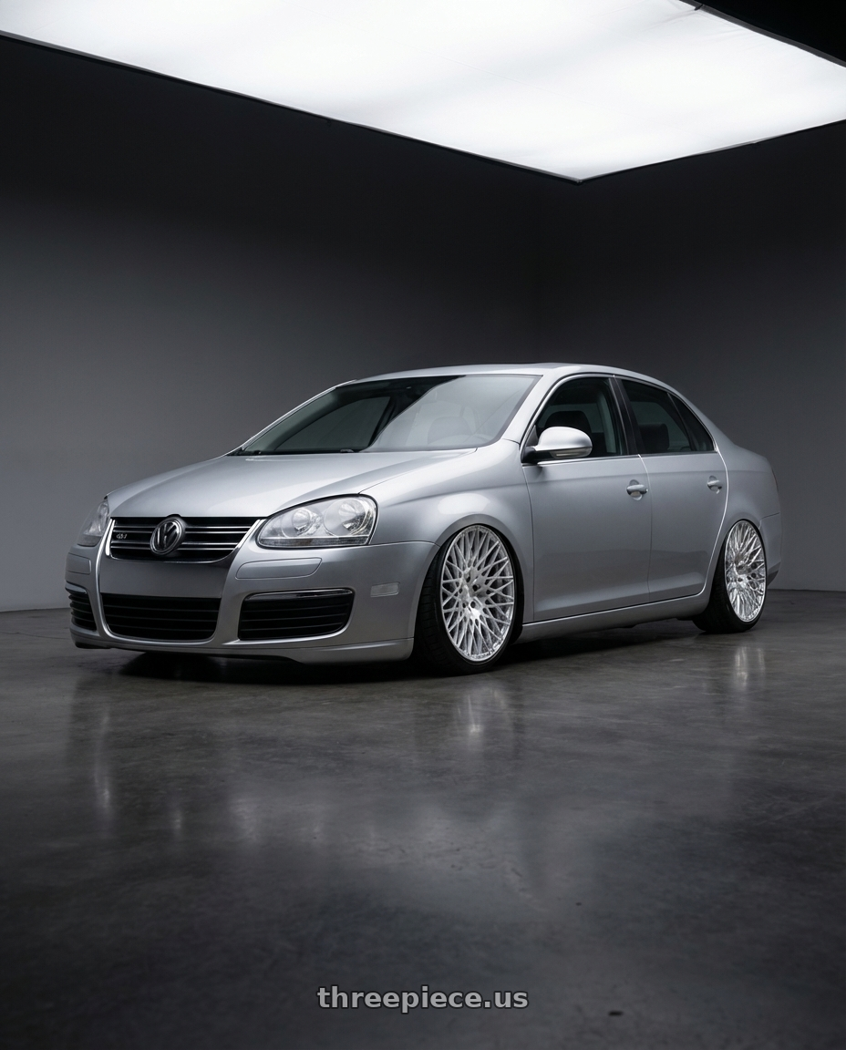 2009 Volkswagen Jetta GLI MK5 with Avant Garde Wheels M540 5X112 18x9 +48 Silver Machined wheels