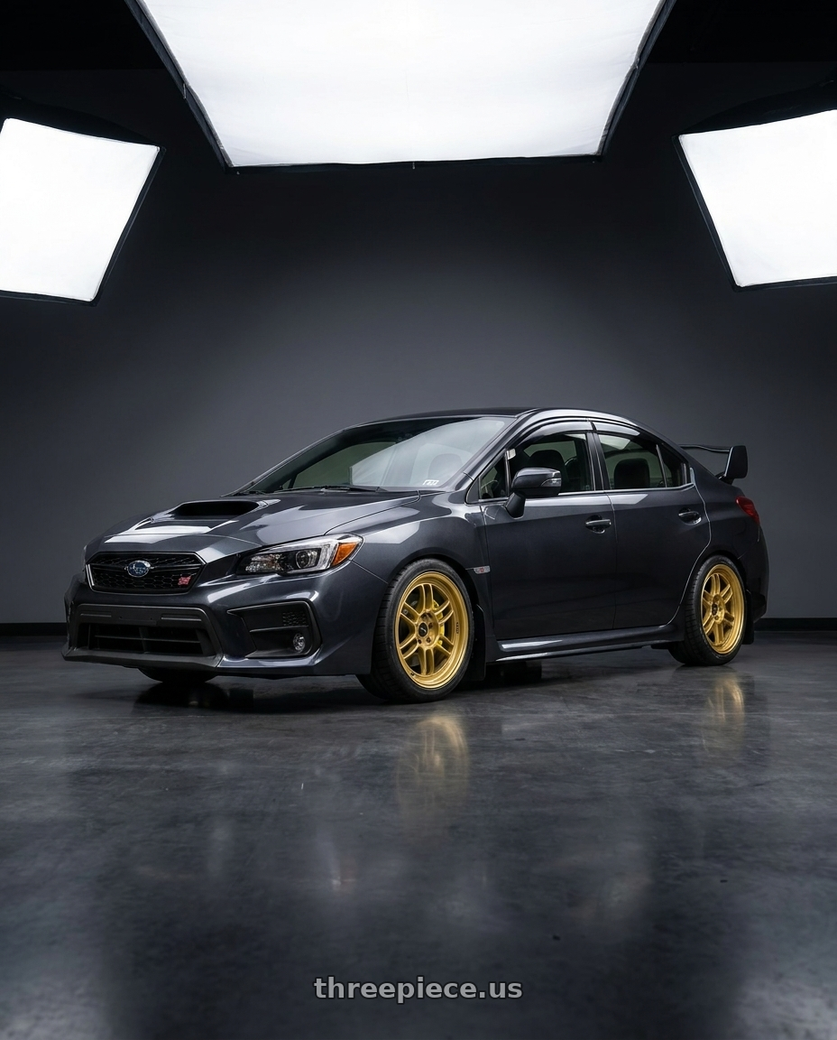 2018 Subaru WRX Premium with Enkei RPF1 5x114.3 17x9+45 Gold wheels