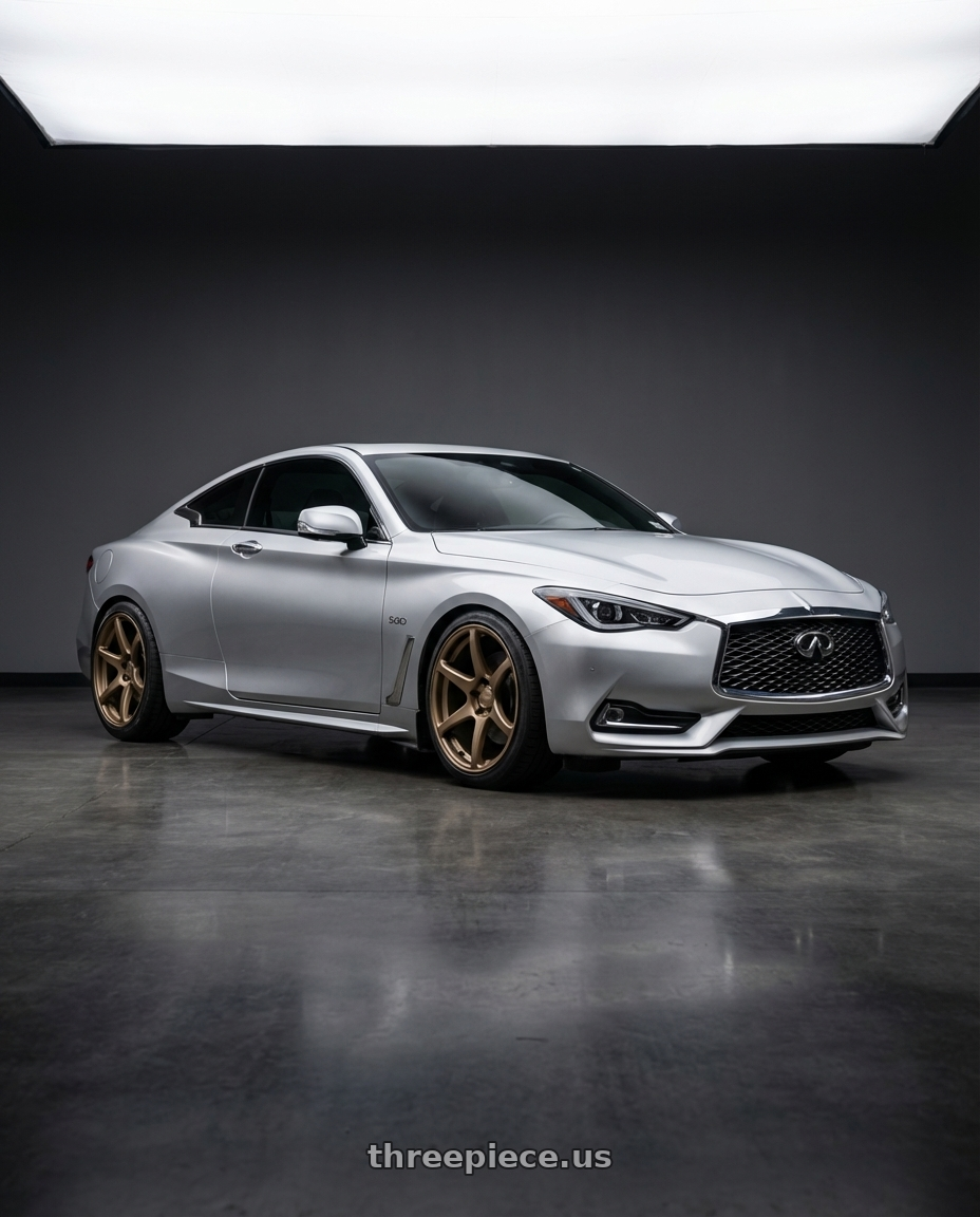 2020 Infiniti Q60 with Kansei K11B Tandem 5x114.3 19x9.5 12 Bronze wheels