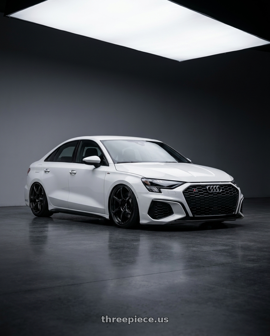 2024 Audi S3 8Y with Advan RGIII 5x112 19x8.5+45 Gloss Black wheels