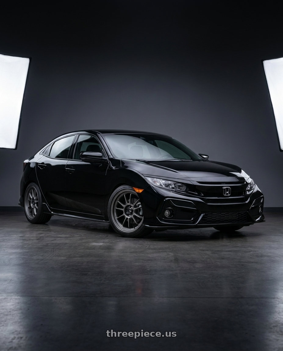2021 Honda Civic Type R with Konig Hypergram 5x120 18x8.5+35 Matte Grey wheels