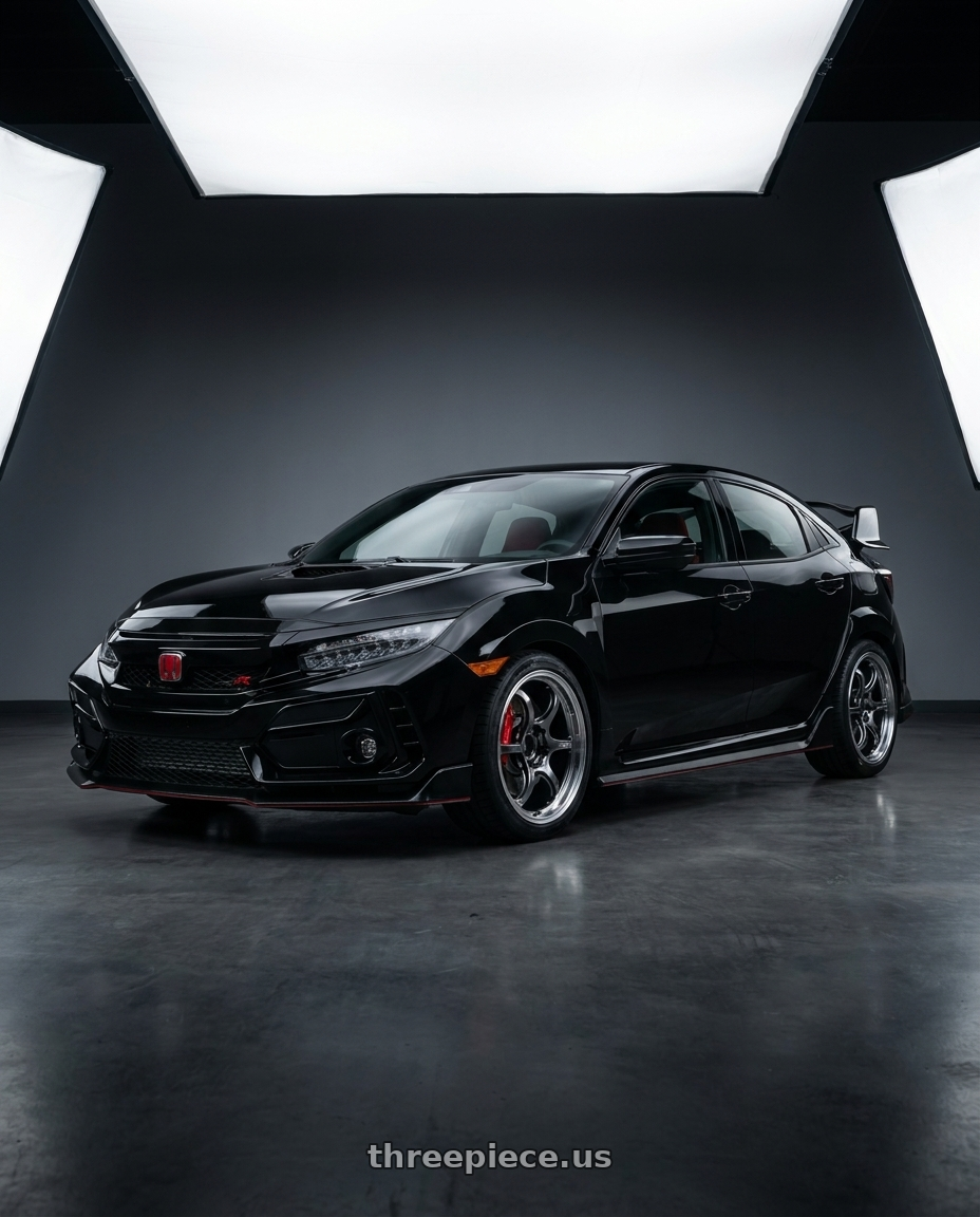 2021 Honda Civic Type R with Advan Racing RG-D2 5x120 18x9.5 +35 MACHINING & RACING HYPER BLACK wheels