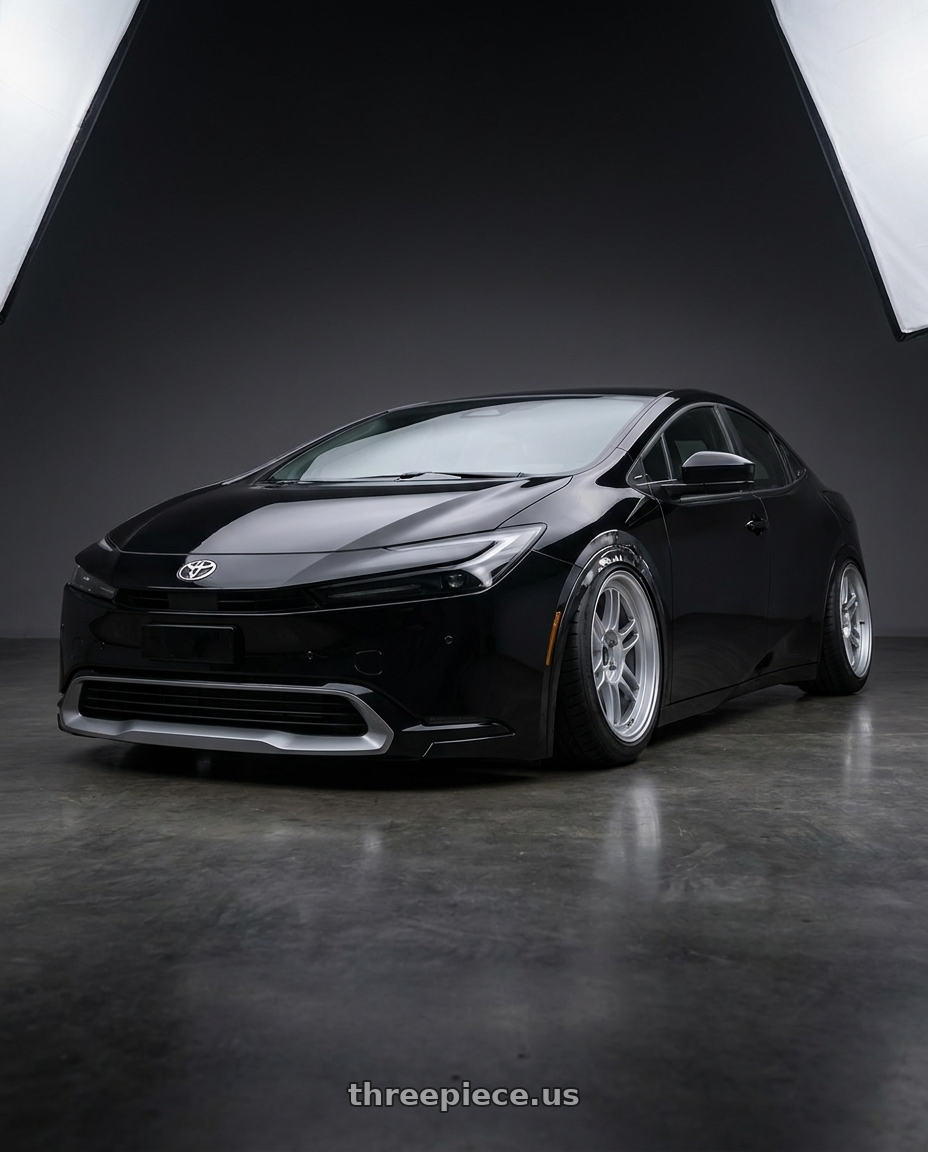2025 Toyota Prius  with Enkei RPF1 4x100 14x7+19 Silver wheels