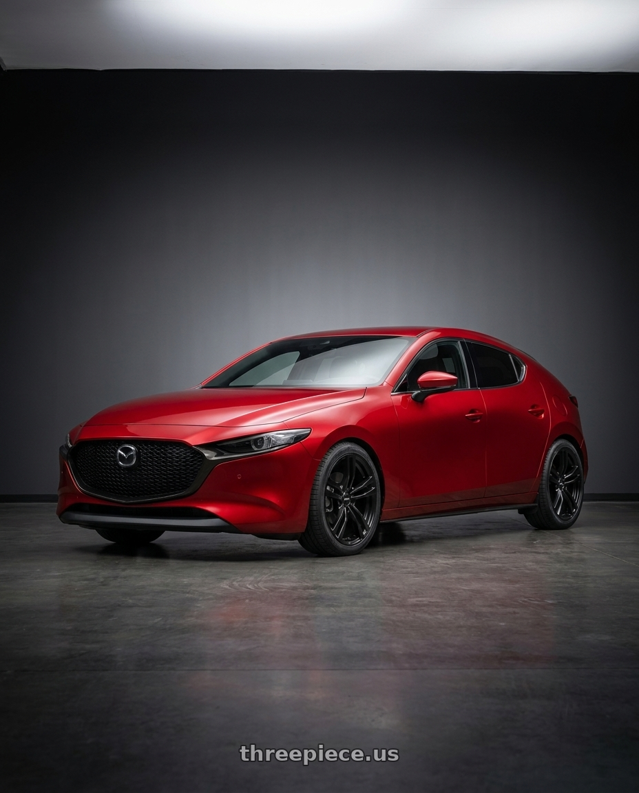 2024 Mazda 3 with RTX Graz 5x112 19x8.5 +35 Satin Black wheels