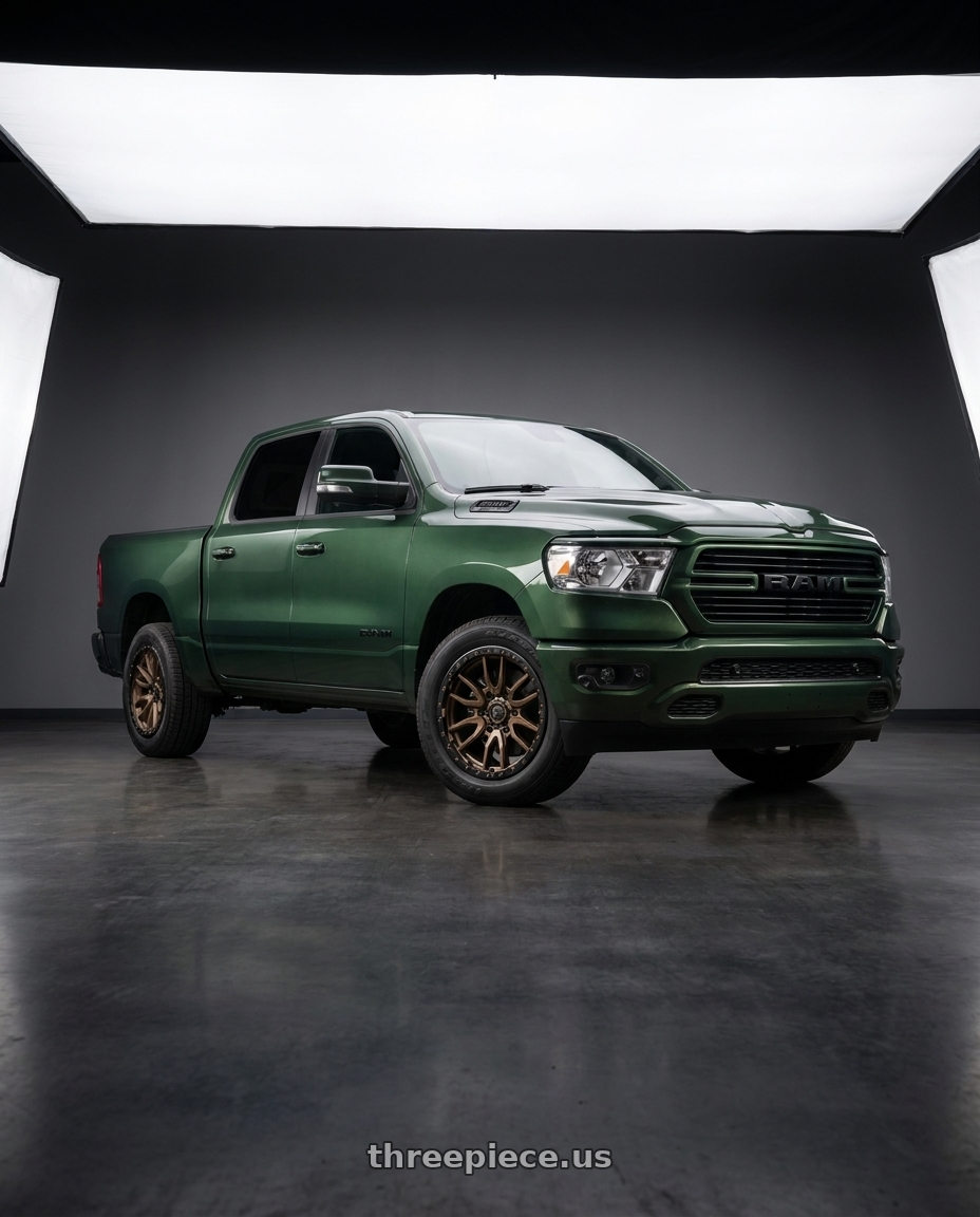 2026 Ram 1500 Bighorn with Fuel 1PC D681 REBEL 6X139.7 20X9 +1 MATTE BRONZE BLACK BEAD RING wheels