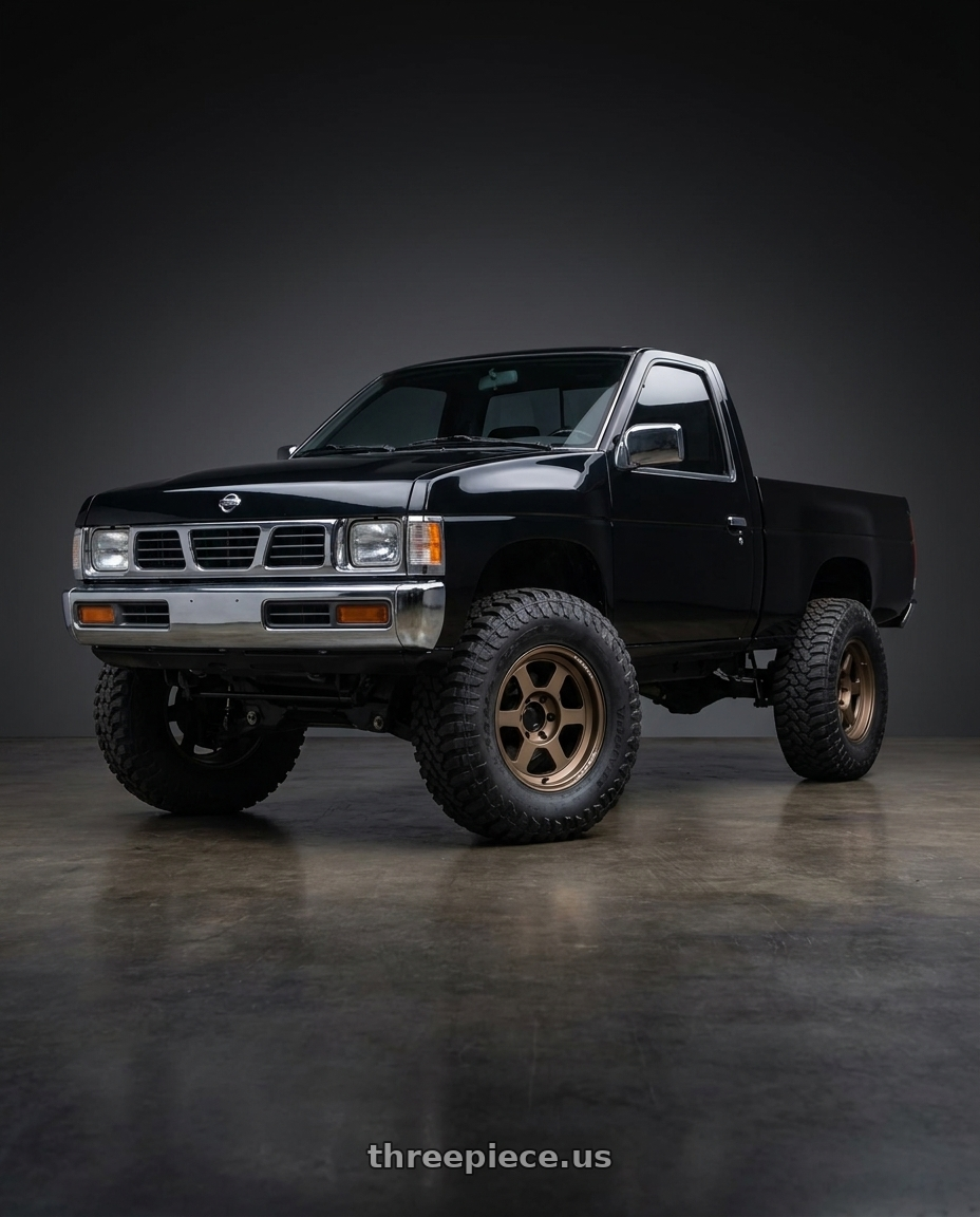 1993 Nissan D21 with Volk Racing TE37XT M-Spec 6x139.7 16x8.0+20 Bronze Almite wheels