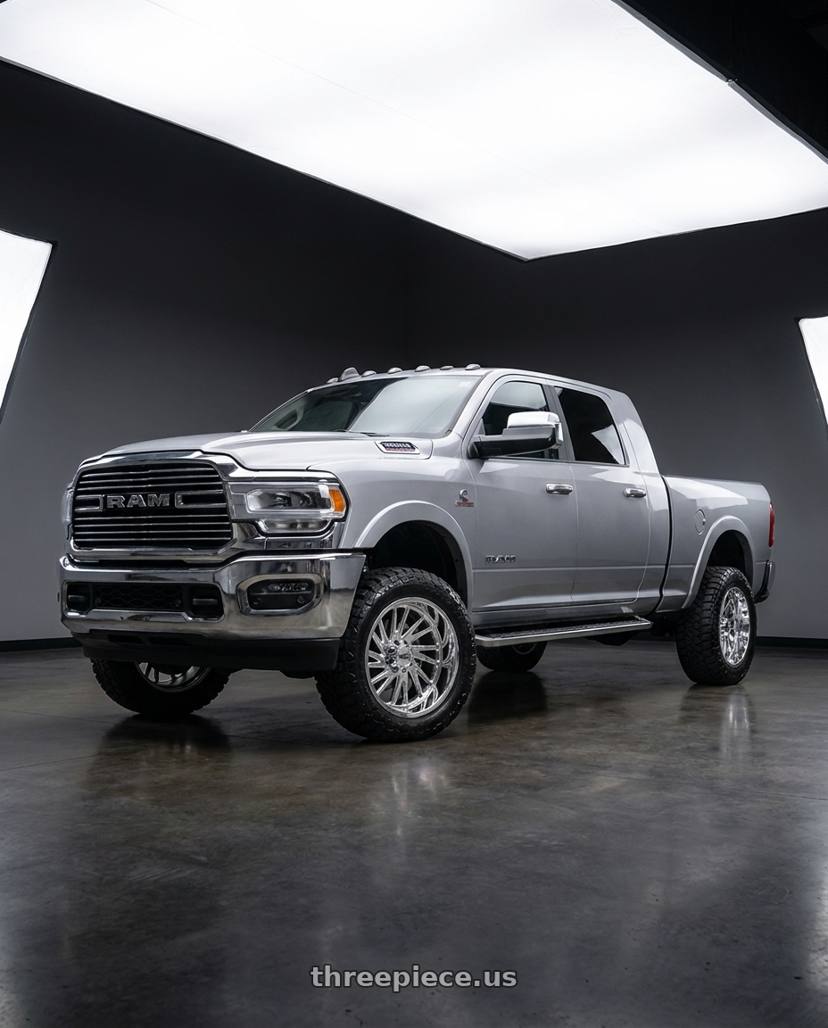 2019 dodge ram 2500 with Moto Metal COMBAT 8x165.1 20x10 -18 Chrome wheels