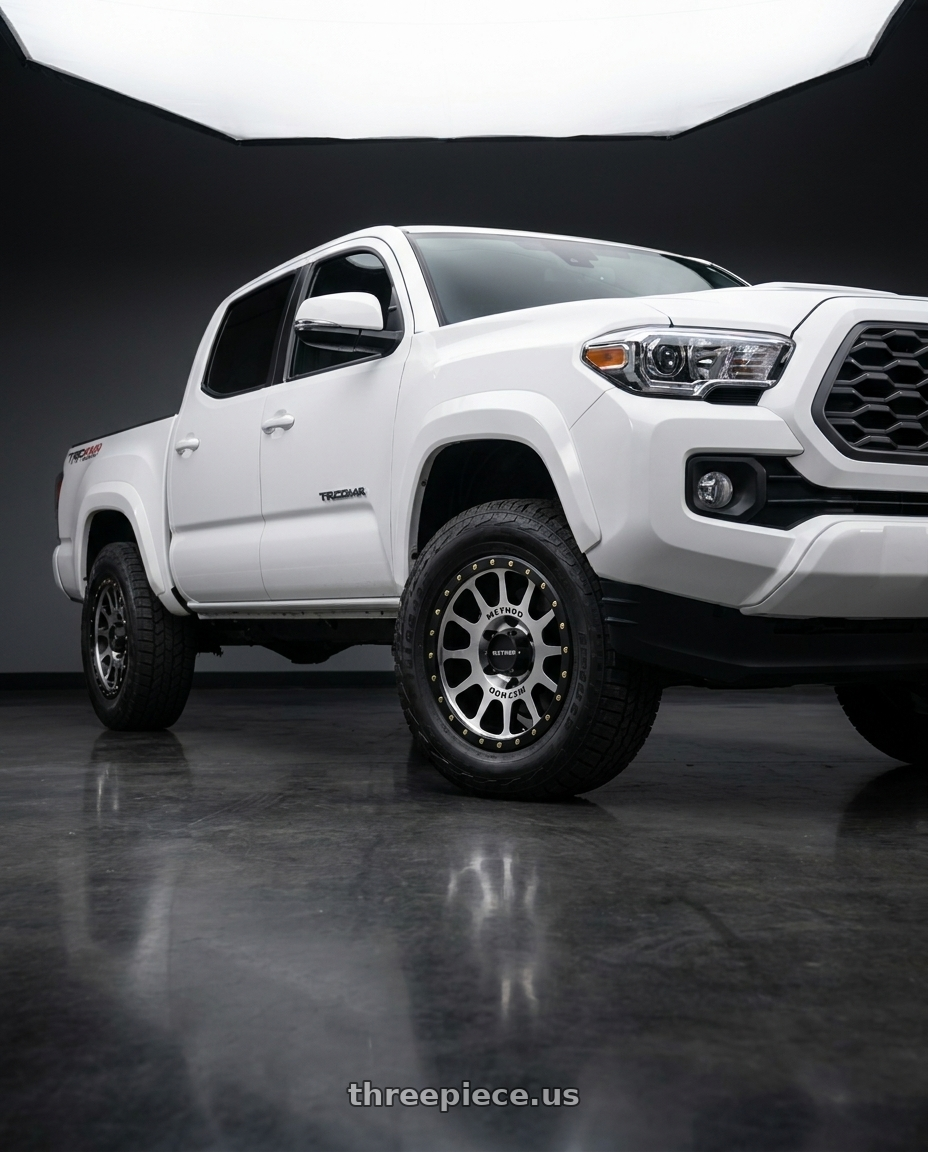2021 Toyota Tacoma TRD Sport with Method Race Wheels 305MB NV 6x139.7 17x8.5 +0 MACHINED - MATTE BLACK LIP wheels