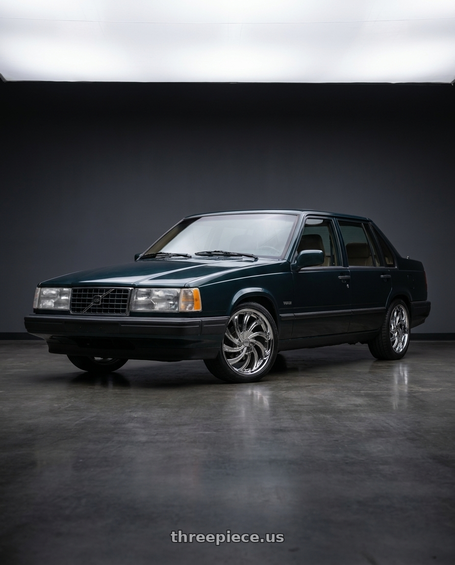 1991 volvo 940 se with ECLIPSE 104 5X108/5X114.3 22x9 +40 CHROME wheels