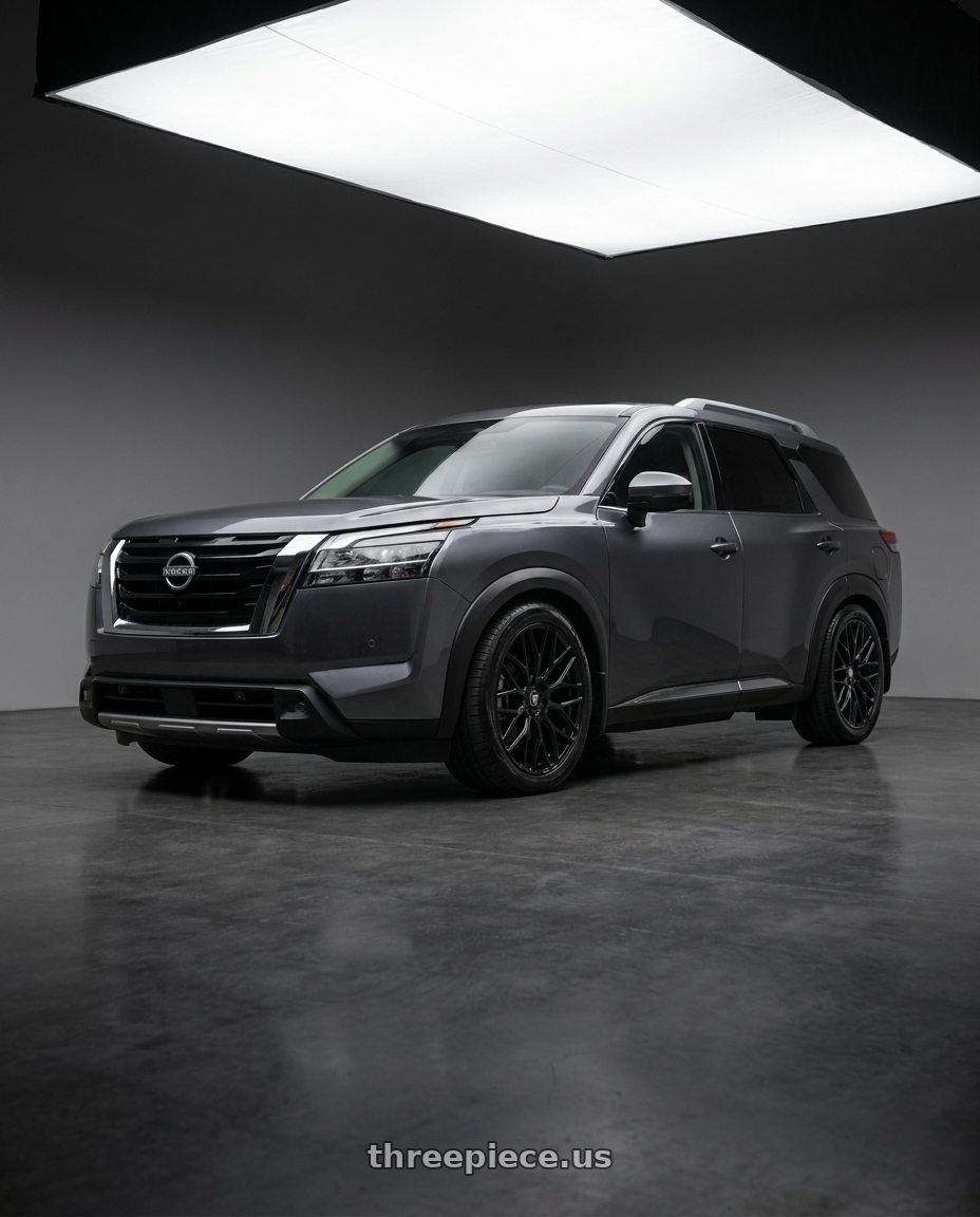 2025 nissan pathfinder s with TOUREN TR76 3276 5x114.3 18x8 +35 GLOSS BLACK wheels